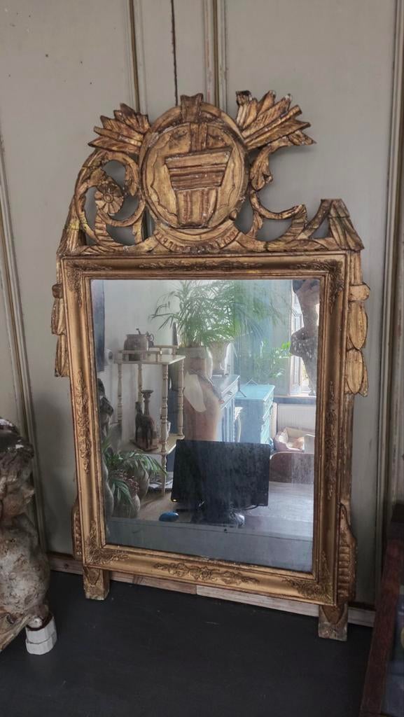 Franse bruidsspiegel Bois Doré spiegel circa 1860, Ophalen