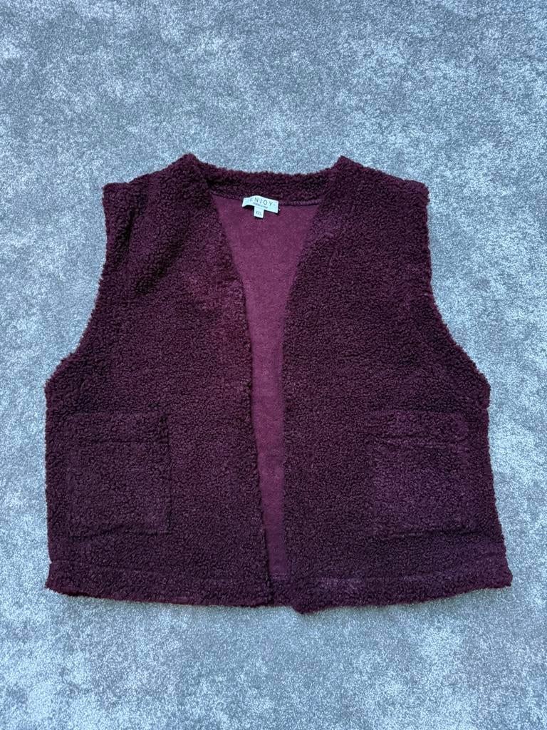 Enjoy womanswear teddy gilet, Ophalen of Verzenden, Zo goed als nieuw, Rood