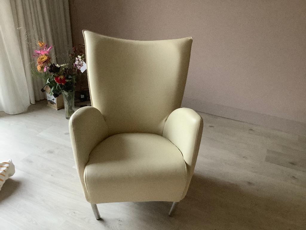 Mooie leren stoel ( van Til ), Ophalen, Minder dan 75 cm, Zo goed als nieuw, Modern