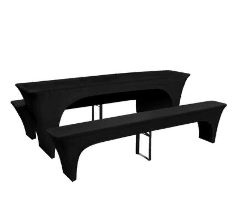 Hoes voor biertafel en banken  Stretch hoes zwart en wit, Ophalen, Zo goed als nieuw, Overige