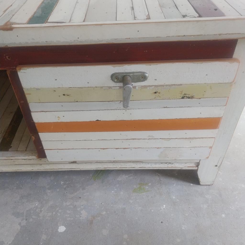 TV/media kastje van sloophout, Ophalen, Gebruikt, Stoer, 100 tot 150 cm