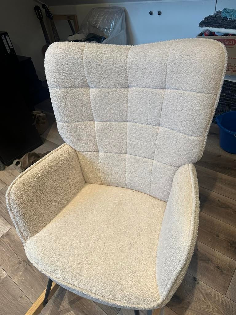 Teddy schommelstoel, Ophalen, Zo goed als nieuw, Wit, Eén