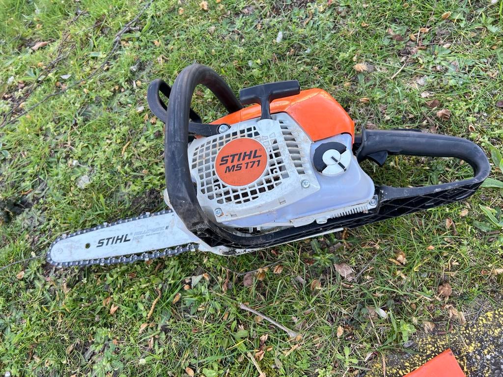 Stihl MS 171 kettingzaag, Ophalen, Gebruikt