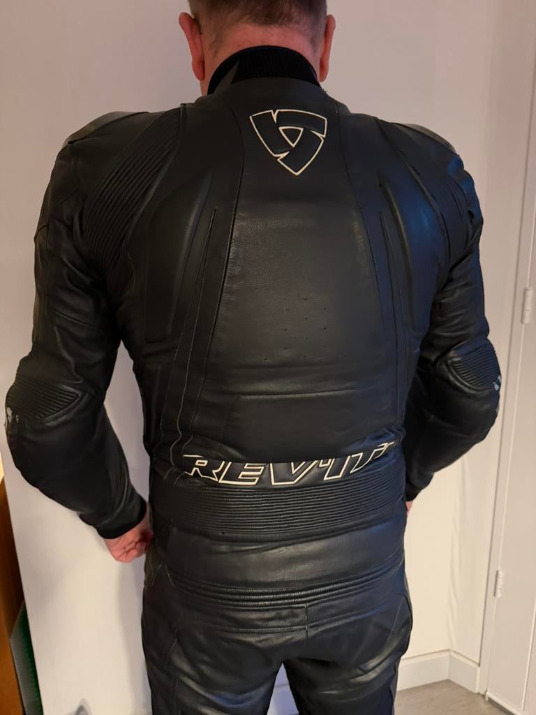 REV'IT motorpak leer met stof, jas maat 50, broek maat 48, Ophalen of Verzenden, Tweedehands, Heren, Combipak