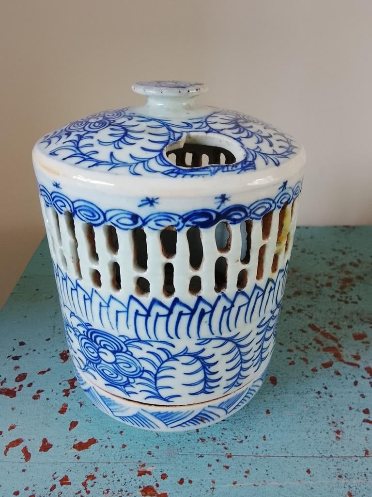 Chinees porselein olie lamp, Antiek en Kunst, Ophalen of Verzenden