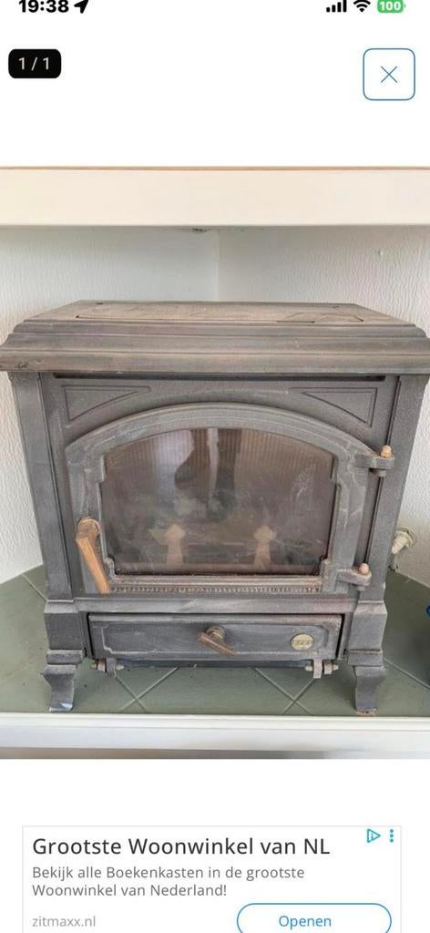 Leuk gietijzeren kacheltje, Huis en Inrichting, Kachels, Ophalen of Verzenden, Hout, Houtkachel