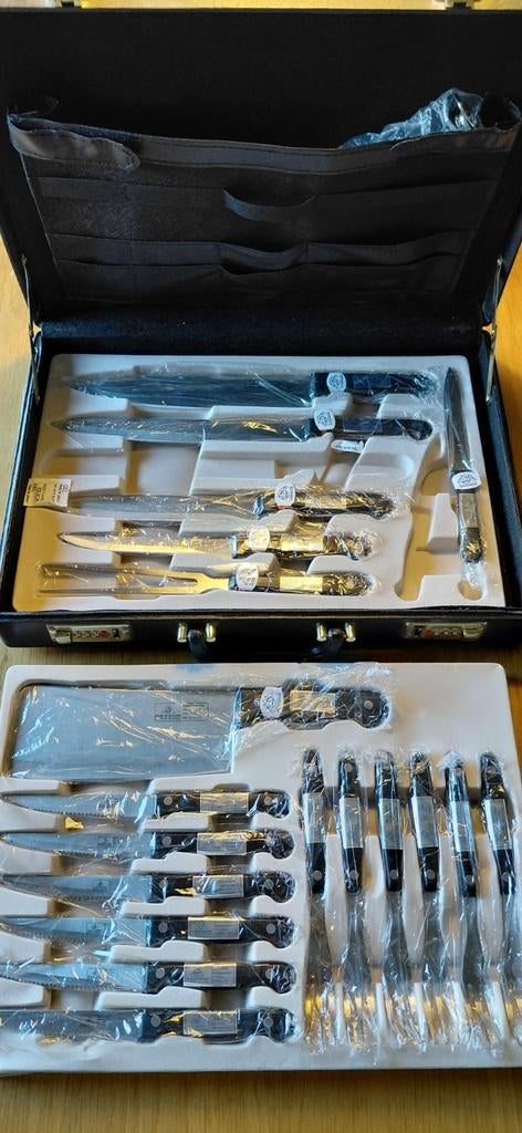 Solingen RVS Koksmessen / Messenset in Koffer - Nieuw, Ophalen, Nieuw, Rvs of Chroom, Bestekset