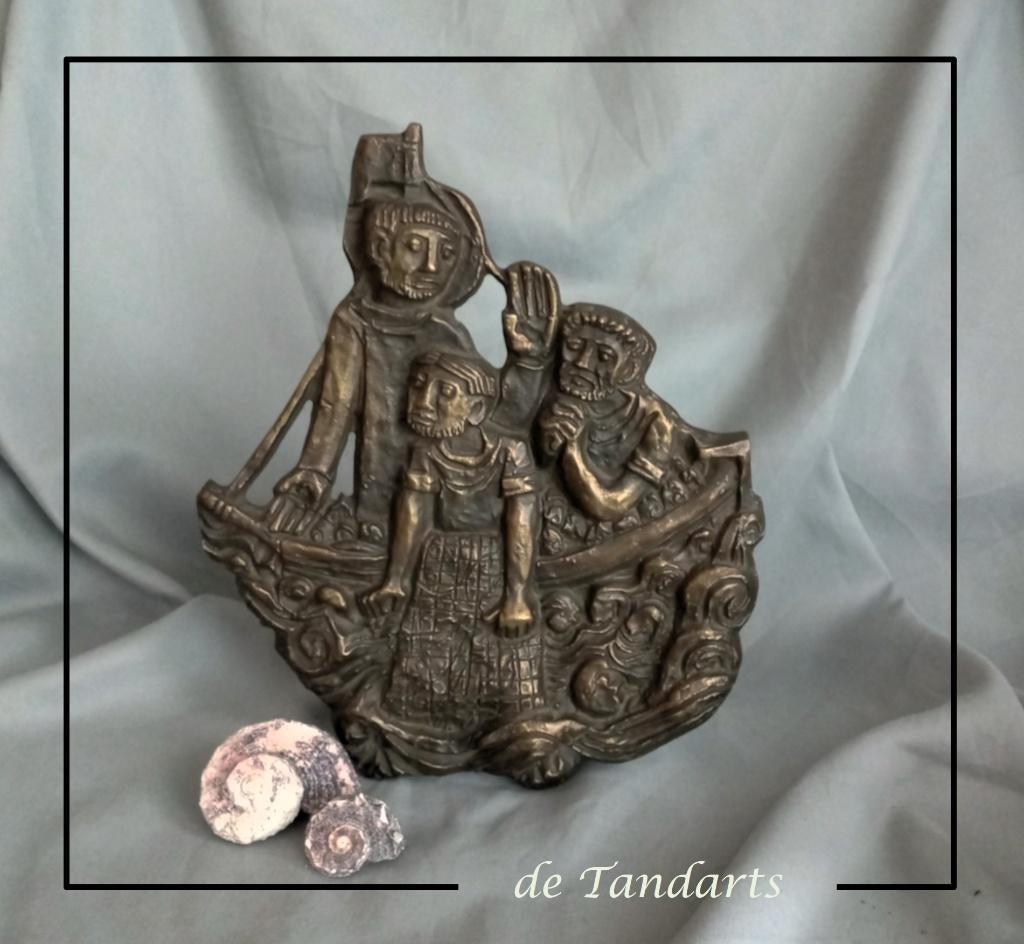 Bronzen plaque – DE VERLOSSING, 28 cm & 1,5 kilogram, Ophalen of Verzenden