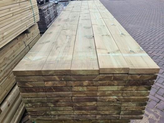 Balkhout geïmpregneerd 5.0x20.0 cm, Tuin en Terras, Palen, Balken en Planken, Ophalen, Nieuw, 250 cm of meer, Balken