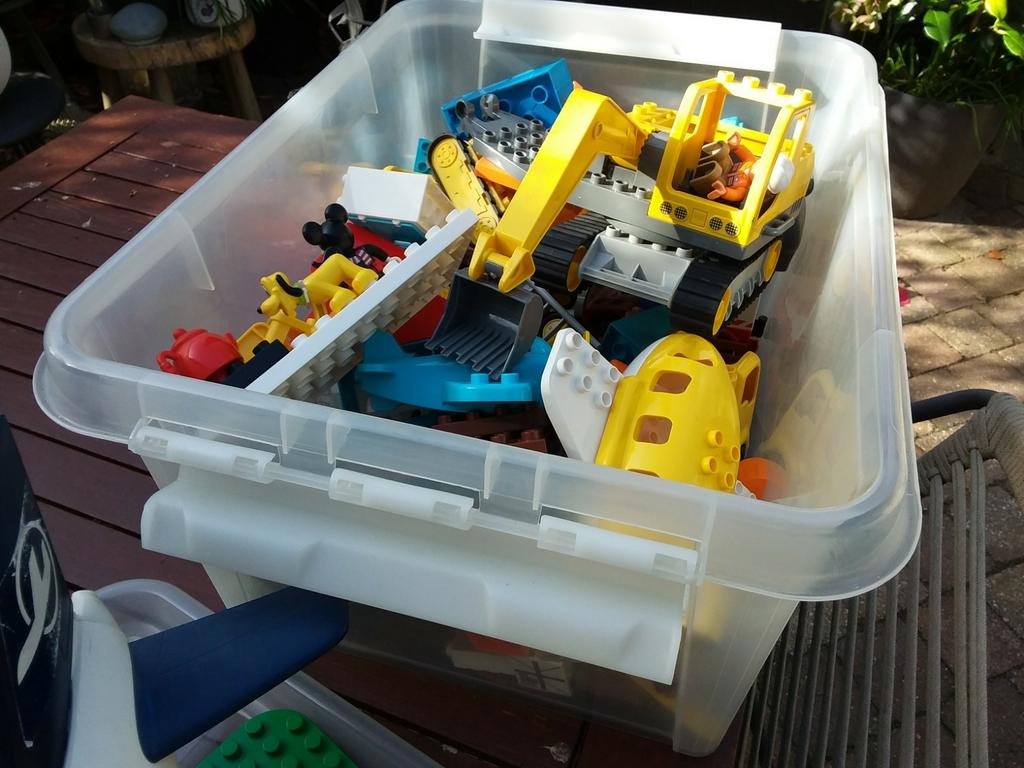 Bak vol duplo auto,s 2 grond platen nieuwe doos en vliegtuig, Ophalen of Verzenden, Gebruikt, Duplo