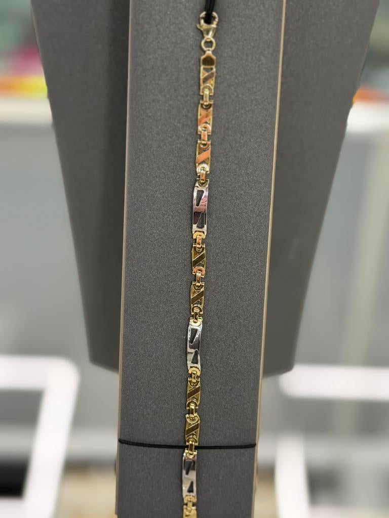 14 Karaat - Goud - Platte Konings Armband - Nieuw - 8.93 Gr, Ophalen of Verzenden, Nieuw, Goud