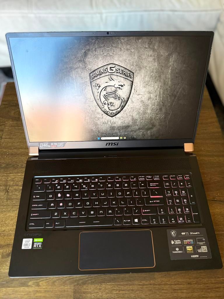 MSI Gaming Laptop 240hz i7-10750H RTX, Ophalen, Met videokaart, Qwerty, Zo goed als nieuw