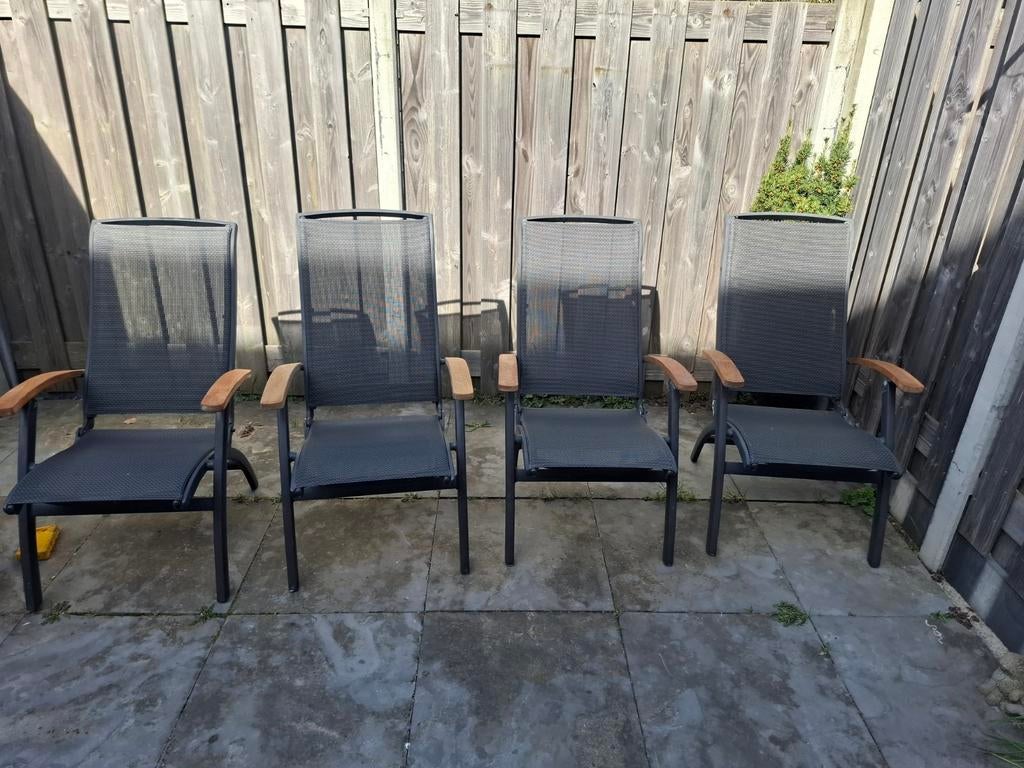 4 hartman davinci stoelen, Ophalen of Verzenden, Zo goed als nieuw, Aluminium, Inklapbaar