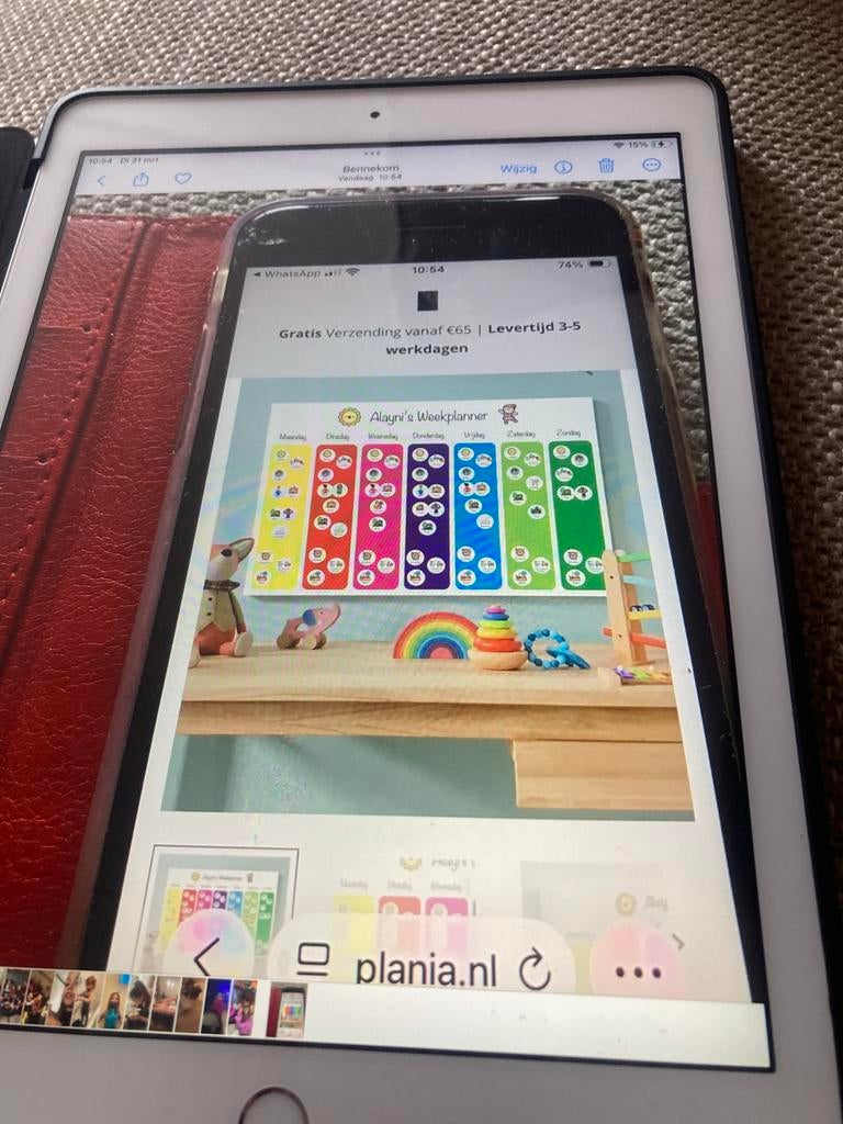 Plania planbord met veel magneetjes, Kinderen en Baby's, Speelgoed | Educatief en Creatief, Ophalen of Verzenden, Zo goed als nieuw