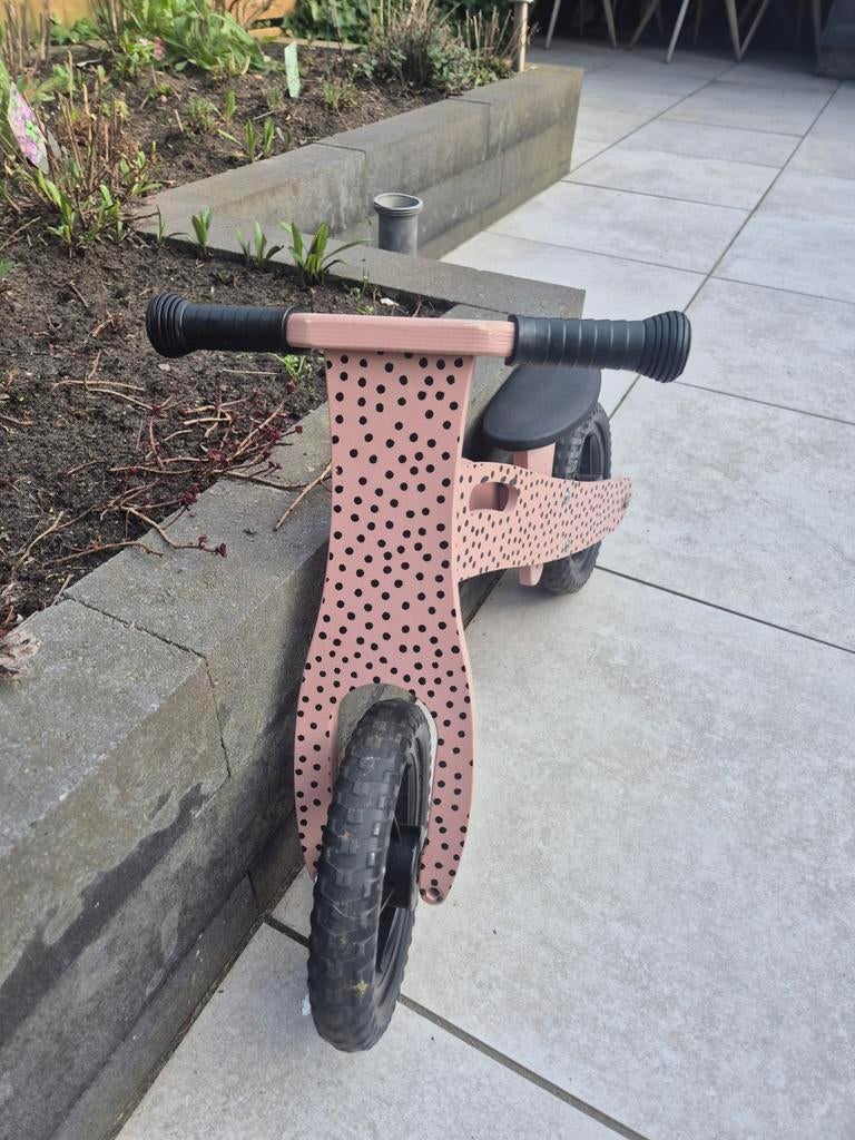 VanPauline Houten loopfiets roze, Ophalen, Gebruikt, Loopfiets