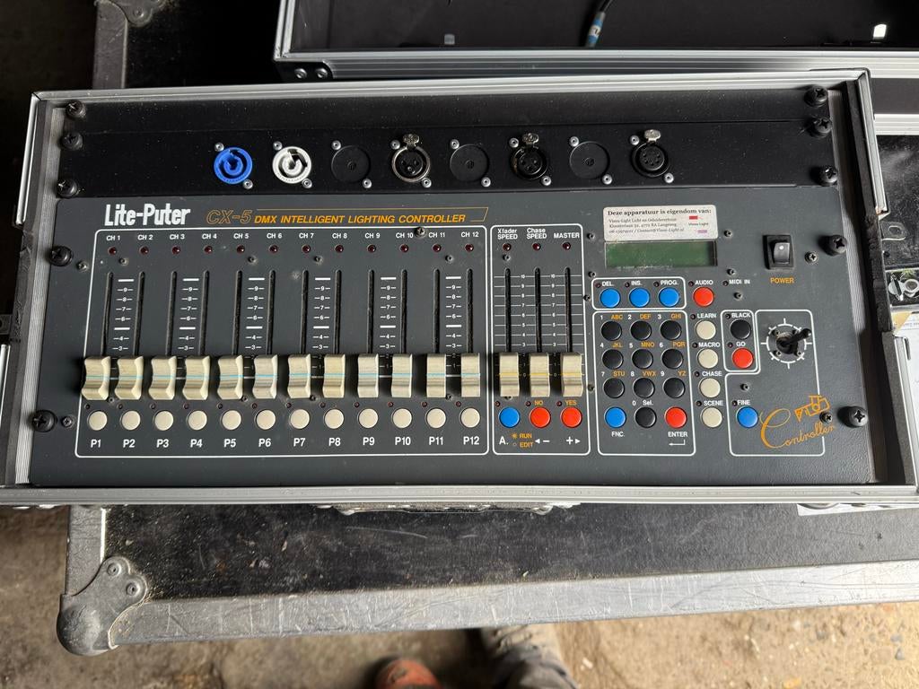 Liteputer CX5 DMX Lichttafel in Flightcase, Muziek en Instrumenten, Licht en Laser, Ophalen of Verzenden, Gebruikt, Licht