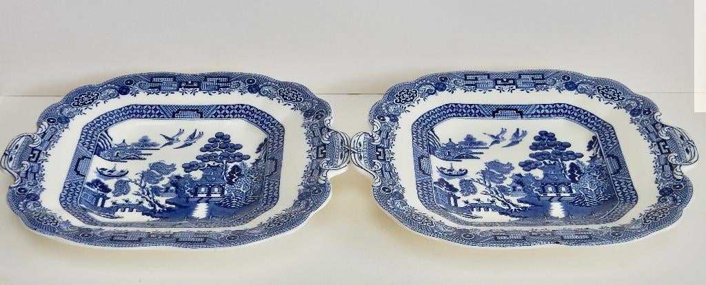 Willow wedgwood serveerschaal, Ophalen