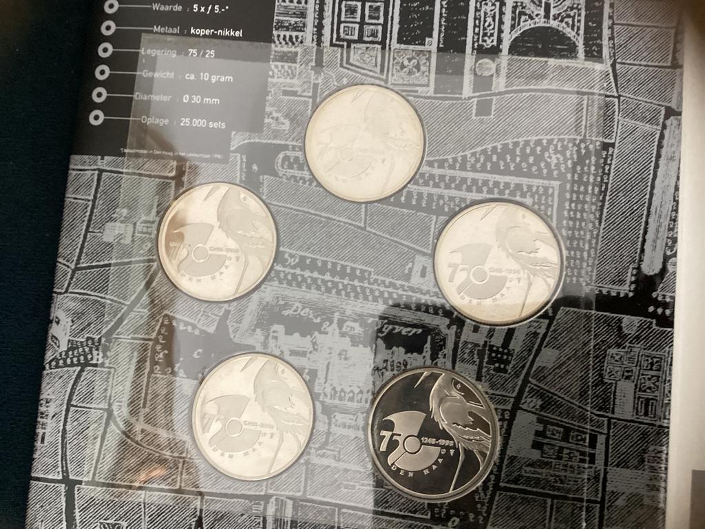 Compleet Jantje Beton munten set, Ophalen, Setje, Koningin Beatrix, Zilver