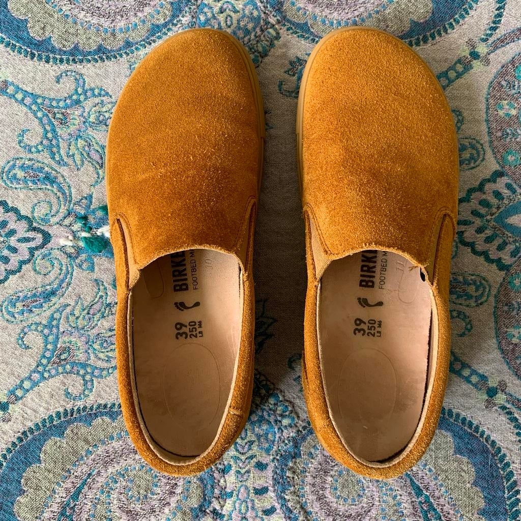 Birkenstock Oswego Instappers Bruin Suède Maat 39, Ophalen of Verzenden, Zo goed als nieuw, Bruin, Instappers