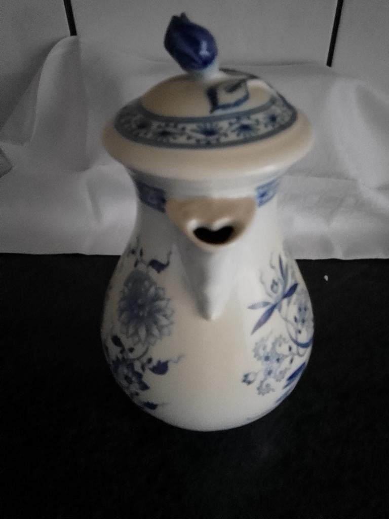 Koffiekan Hutschenreuther met Onionmuster, Minder dan 50 cm, Blauw, Ophalen of Verzenden, Zo goed als nieuw