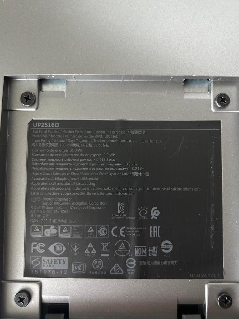 2x Dell UltraSharp UP2516D (25") monitoren, Computers en Software, Monitoren, HDMI, IPS, Ophalen of Verzenden, Zo goed als nieuw