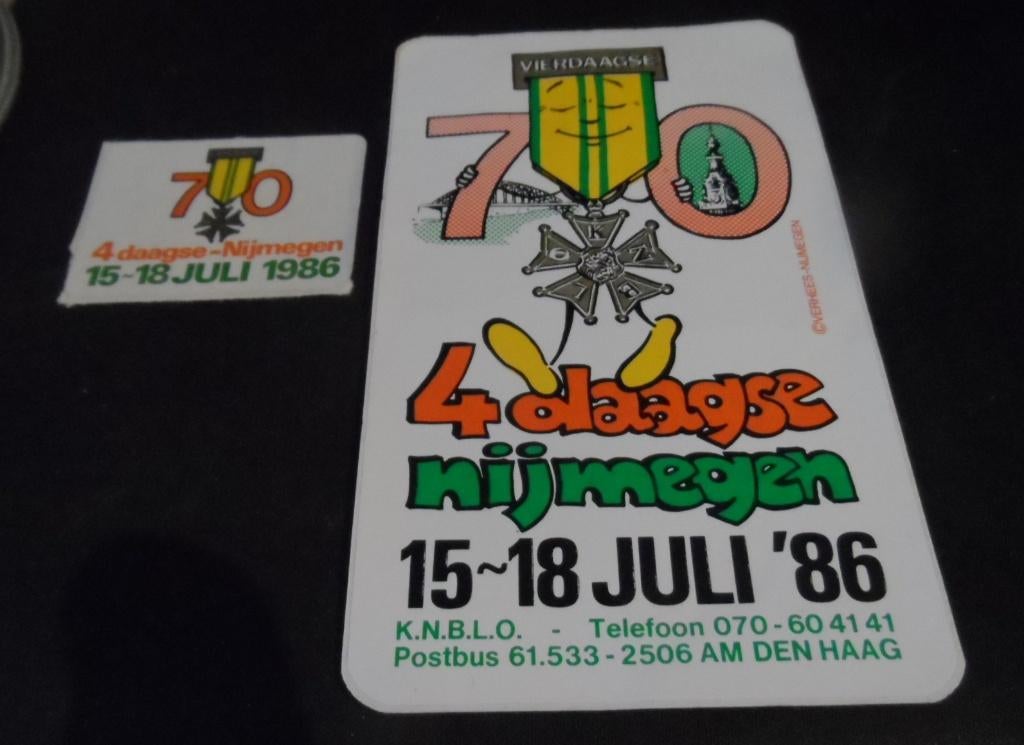 Grote en kleine sticker Vierdaagse Nijmegen., Ophalen of Verzenden, Zo goed als nieuw, Sport