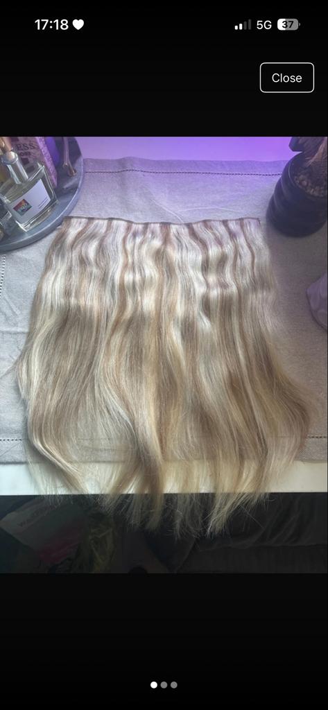 Echt haar extensions 40 cm, Ophalen of Verzenden, Gebruikt, Pruik of Haarverlenging