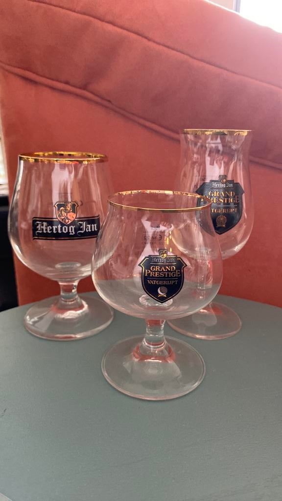 Hertog Jan Bierglazen Grand Prestige, Ophalen of Verzenden, Zo goed als nieuw