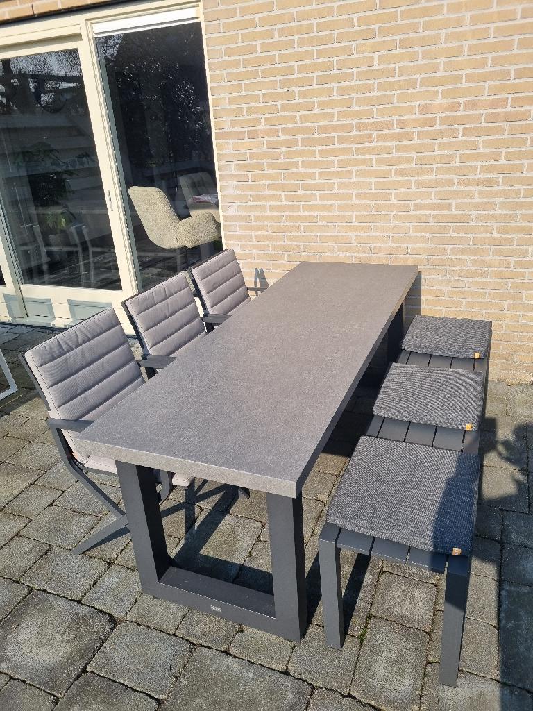 Tuinset "Life Outdoor Living" allweather Nieuwstaat, Ophalen, Bank, 6 zitplaatsen, Aluminium
