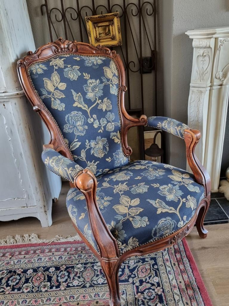 Louis XV stijl fauteuil, Ophalen of Verzenden