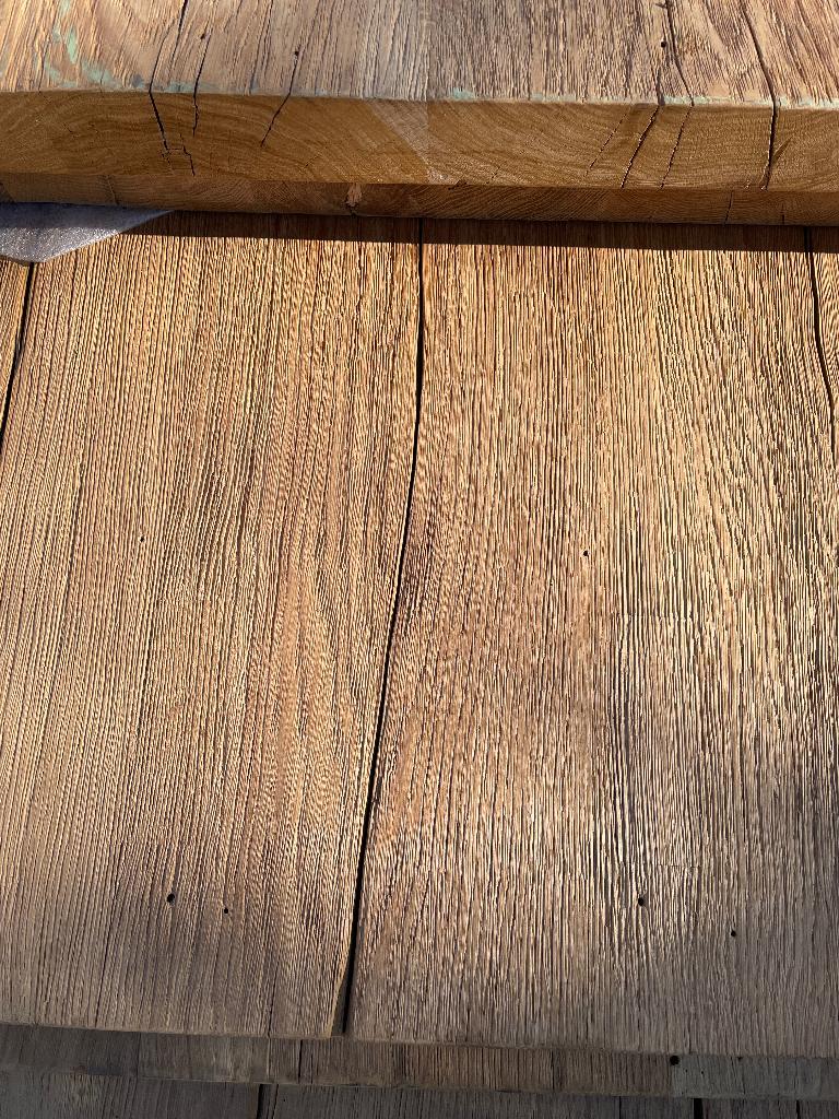 Oud eiken tafels tafelbladen groot formaat