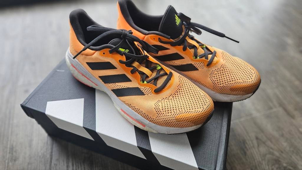 Adidas Solar Glide hardloopschoenen maat 46,5, Overige kleuren, Sportschoenen, Ophalen of Verzenden, Zo goed als nieuw