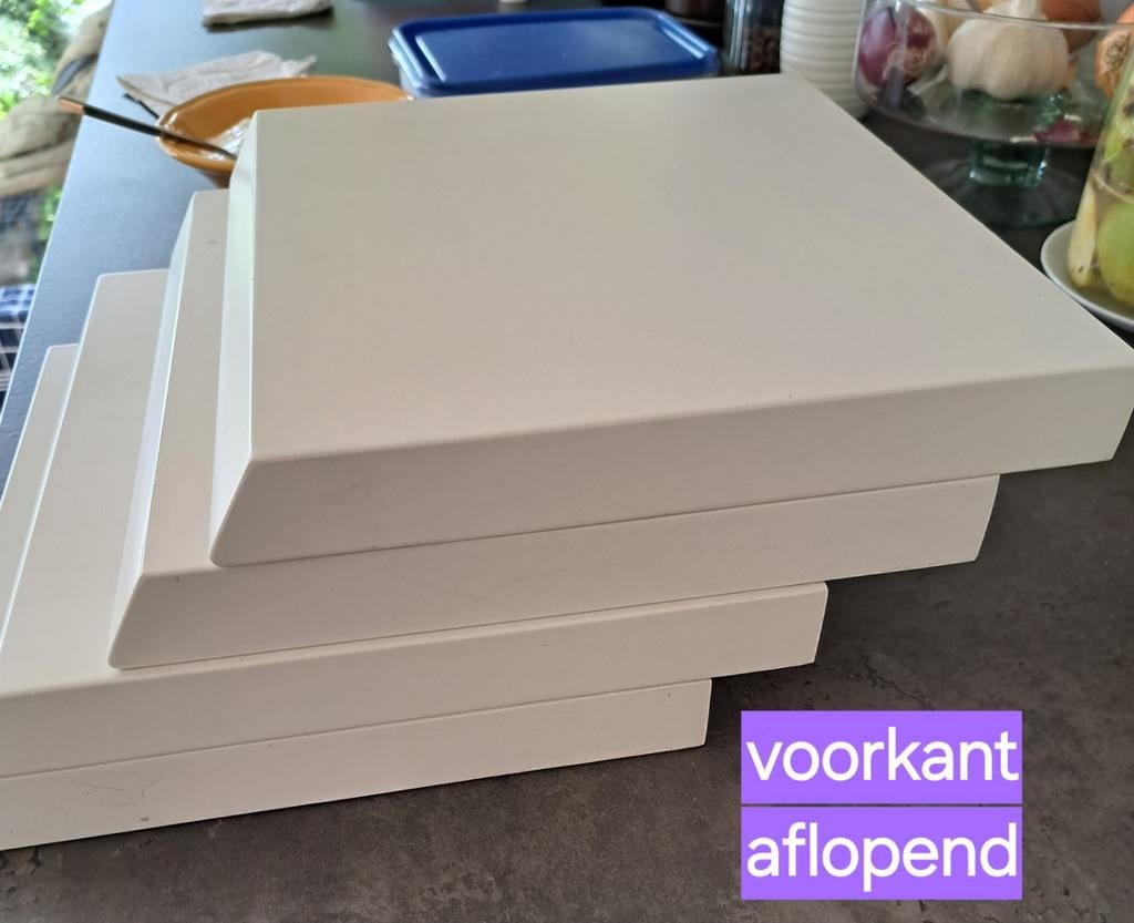 INTERSTAR Originele wandmeubel plankjes, Huis en Inrichting, Ophalen, Minder dan 10 m², Wit, Laminaat