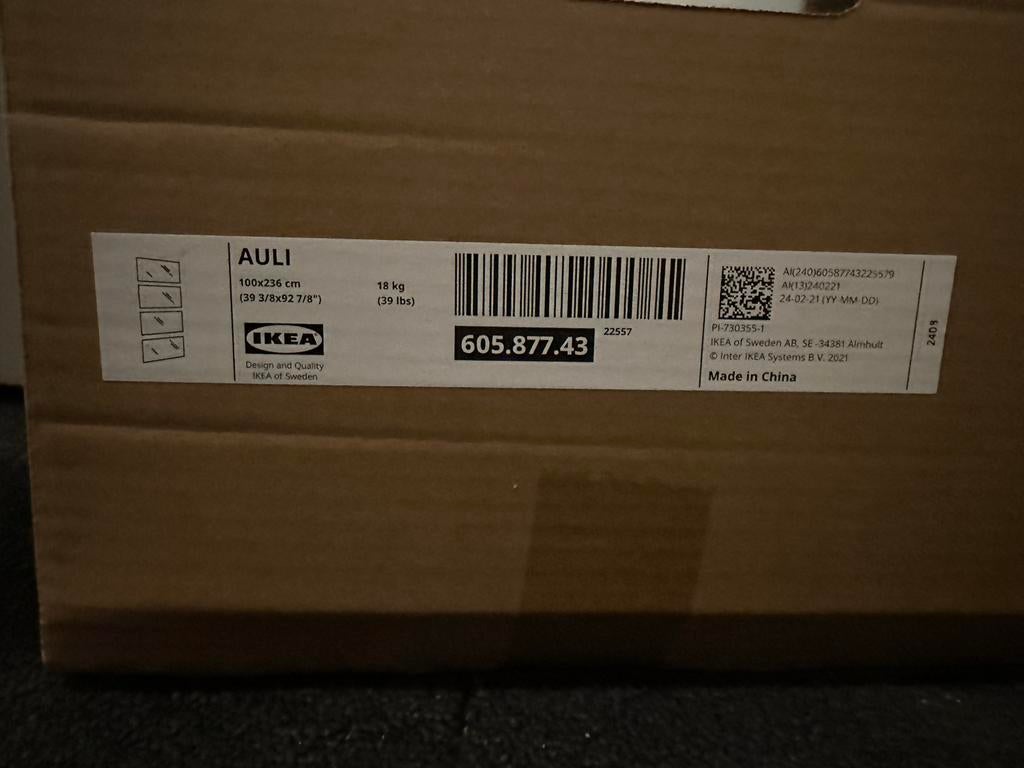 IKEA Auli spiegelplaten voor PAX kast (3 stuks), Ophalen, 200 cm of meer, Nieuw, 50 tot 100 cm