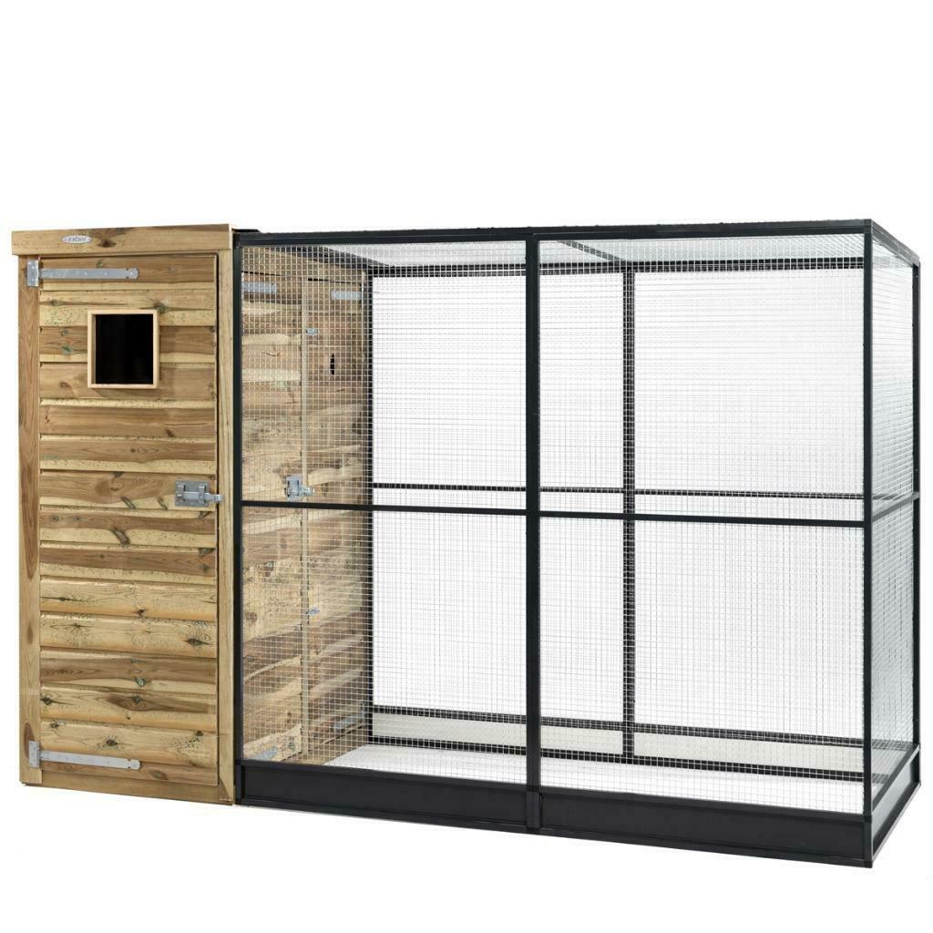 Voldux Houten Aluminium Volière Thomas, Ophalen of Verzenden, Nieuw, Aluminium, Volière