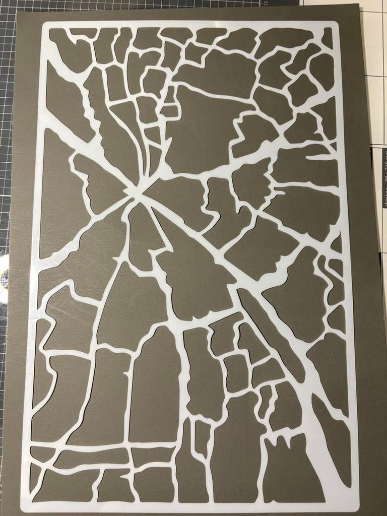 Mask stencil groot 28x18 cm nummer 4, Ophalen of Verzenden, Zo goed als nieuw, Overige thema's, Pons of Mal