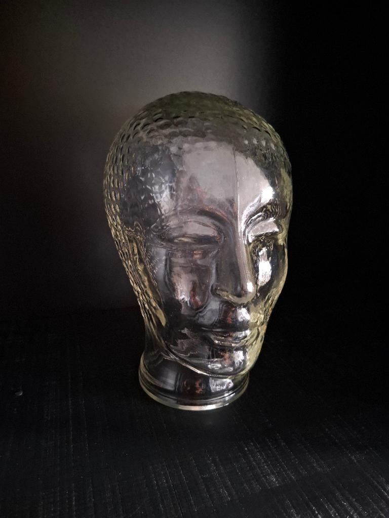 Vintage glazen hoofd koptelefoon houder, Verzamelen, Retro, Huis en Inrichting, Ophalen of Verzenden