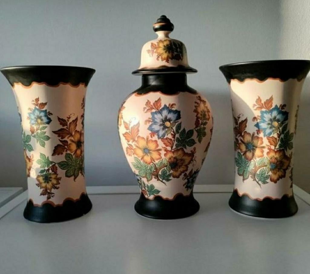 Vazen,Keramiek,Gouda,Modica,plateel,creme,120,366,kaststel, Huis en Inrichting, Overige materialen, Overige kleuren, Nieuw, Ophalen of Verzenden