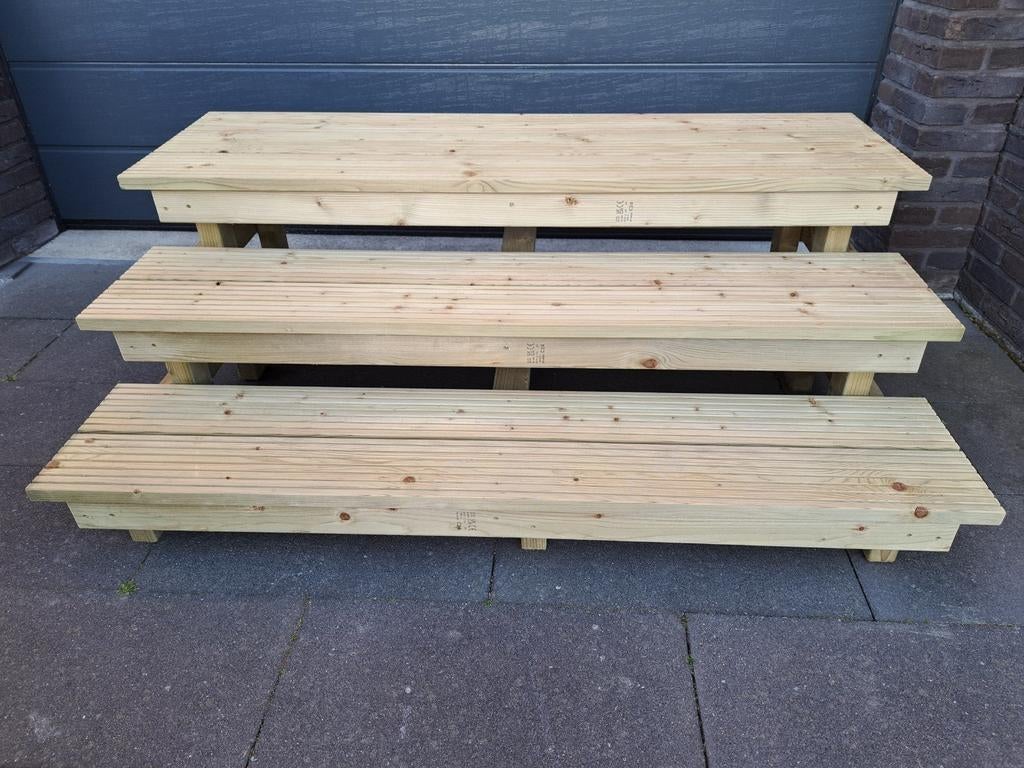 Grote zware opstap trap bordestrap stacaravan maatwerk, Caravans en Kamperen, Caravan accessoires, Ophalen