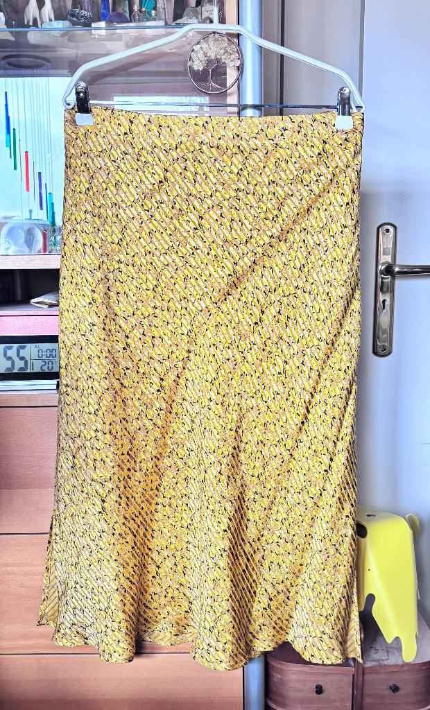 Marks & Spencer Collection goud/geel gevoerde rok  maat 50, Marks & Spencer, Geel, Maat 46/48 (XL) of groter, Ophalen of Verzenden