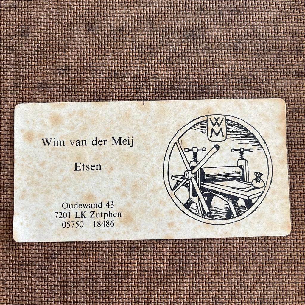 Ets van kunstenaar Wim van der Meij uit Zutphen ((1949), Ophalen