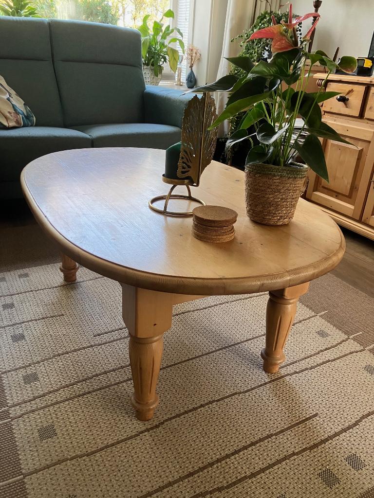 Grenen salontafel 120 x 77 cm, Huis en Inrichting, Tafels | Salontafels, Ophalen, Gebruikt, 100 tot 150 cm, 50 tot 100 cm