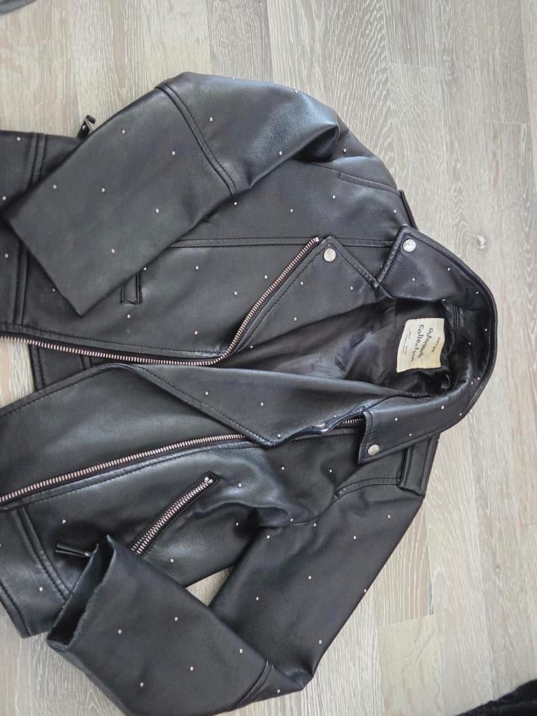 Imitatieleer stoere meiden jack, Ophalen of Verzenden, Zo goed als nieuw, Jongen, Jas