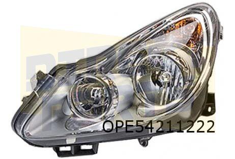 Opel Corsa D (-1/11) koplamp Rechts chrome (EF) OES! 9318935, -, Verzenden, -, Opel