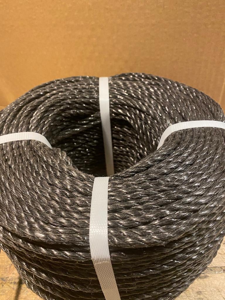 TOUW POLYPROP 6mm rollen a 220mtr/zwart, Ophalen, Nieuw, Overige typen