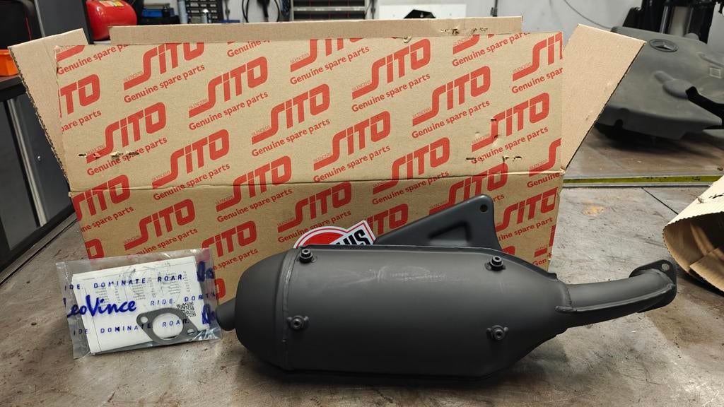 Sm06 sito 213 125cc 180cc runner skr skipper hexagon uitlaat, Fietsen en Brommers, Brommeronderdelen | Scooters, Ophalen of Verzenden