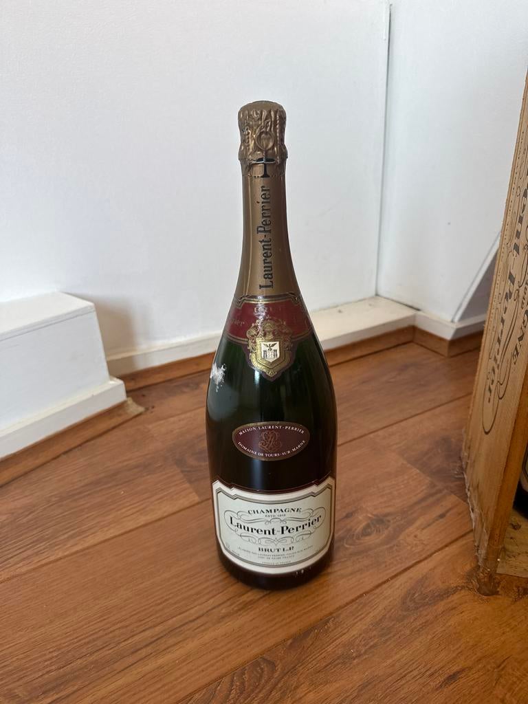 Champagne Laurent-Perrier decoratie fles, 40 cm hoog, Ophalen, Gebruikt, Frankrijk, Champagne