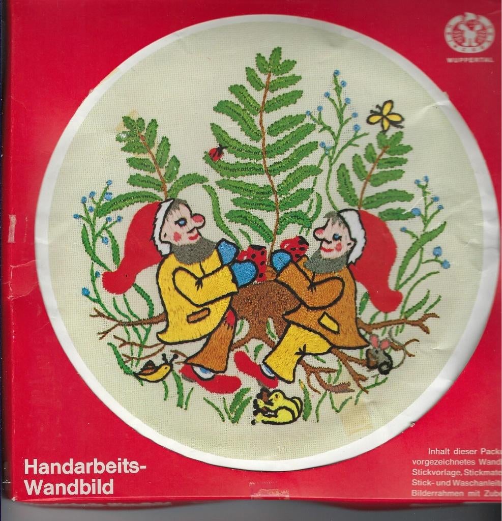 Compleet borduurpakket Heinzegarn 6301/c kabouters, Hobby en Vrije tijd, Borduren en Borduurmachines, Ophalen of Verzenden, Nieuw