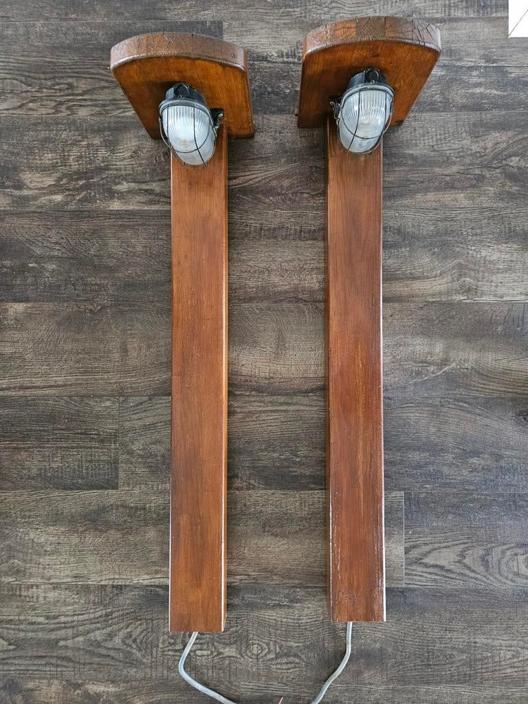 Hillhout tuin paal verlichting 2 stuks, Ophalen, Gebruikt, Minder dan 50 watt, Staande lamp