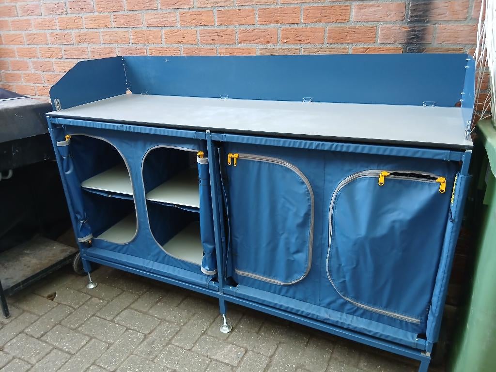 Demontabele campingkeuken 166x54x94 cm LxBxH in draagtas, Ophalen, ., Zo goed als nieuw, .